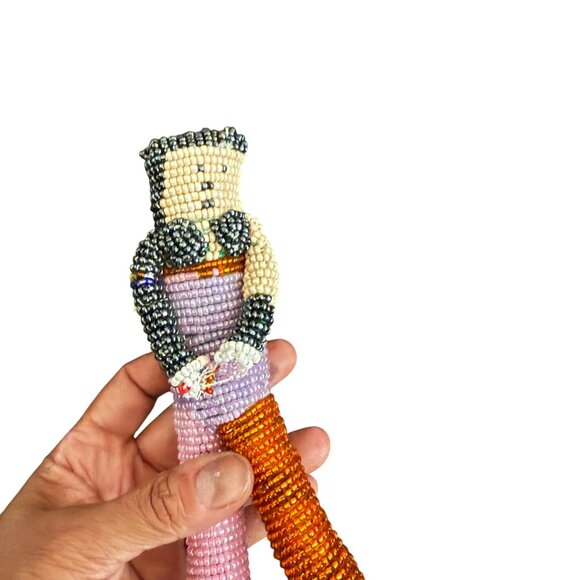 Beaded Handmade Doll 13" - Picture 2 of 5